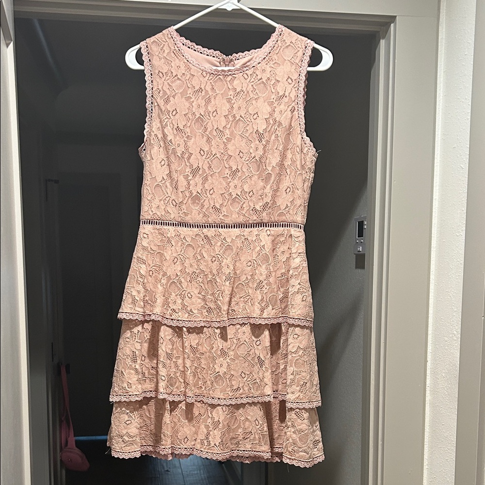 Lulu's Blush Lace Dress